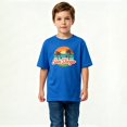 thumbnail image 2 of Boys Graphic T-Shirt San Diego Beach Sunset Retro Summer Kids Tees 100% Cotton Short Sleeve Tops Ages 4-13Y, 2 of 4