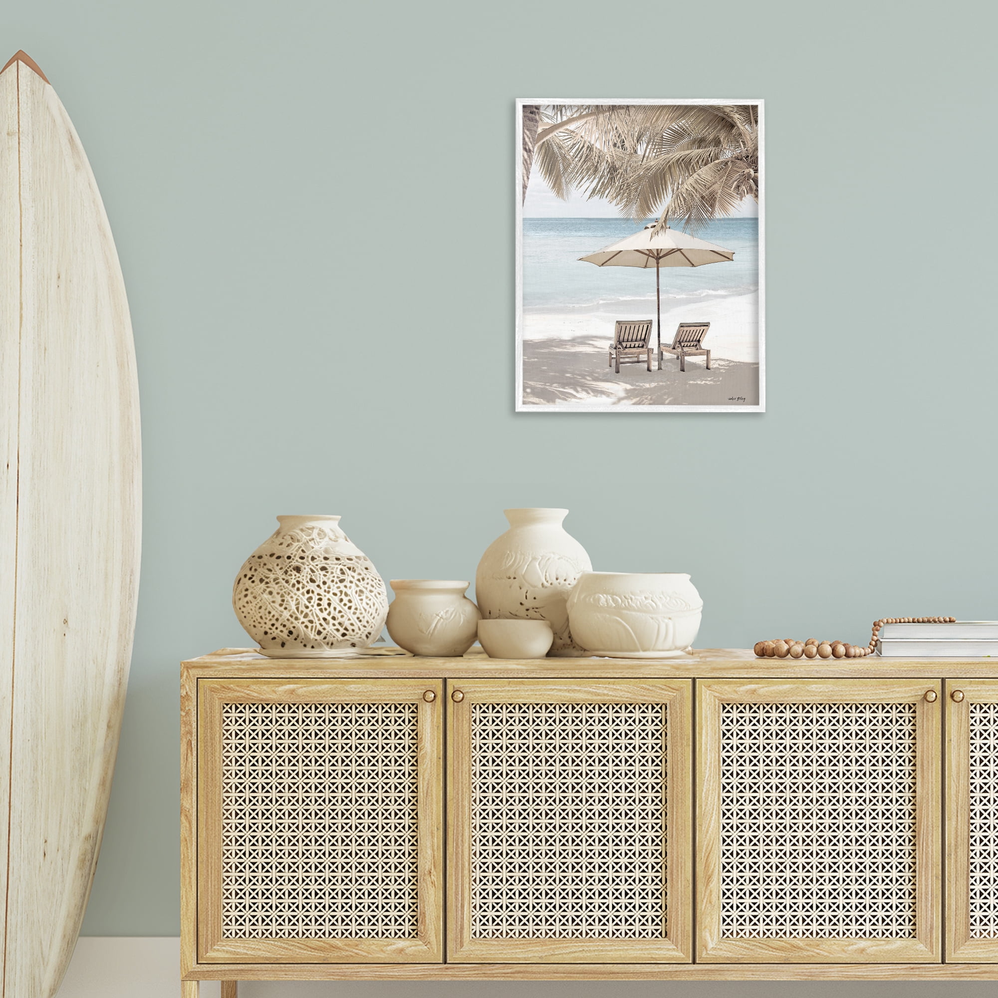 Stupell Industries Summer Villa Vacation Landscape Photography White Framed Art Print Wall Art, 24 x 30