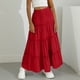 thumbnail image 3 of Vestido de Verano Midi Longitud Color Sólido Relajado Deportes Elástico de la Cintura Nudo Falda Completa para Niños, 3 of 8