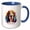 Blue/White, variant on 3drose, Basset Hound Dog Breed. Colorful Painting Art. Stylish Gift for All, 11oz Magic Transforming Mug