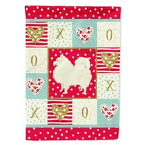 Carolines Treasures CK5955GF Spitz Love Flag Garden Size Small multicolor