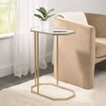 thumbnail image 5 of mDesign Mirror Accent Side/End Table Desk and Tray Furniture Unit - Soft Brass, 5 of 6
