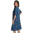 thumbnail image 2 of Just Love Short Sleeve Nightgown Sleep Dress for Women (Royal - Multi Stars, Medium), 2 of 3
