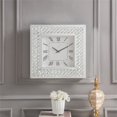 thumbnail image 2 of ACME Lotus Square Mirrored Wall Clock, 2 of 2