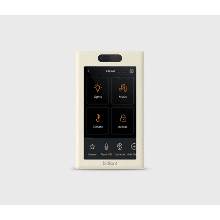 Brilliant - Wi-Fi Smart 1-Switch Home Control Panel with Voice Assistant - White