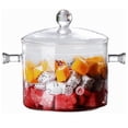 thumbnail image 1 of Inteprter Ollas de vidrio multifuncionales con doble asa, tapa transparente, ideales para cocinar a fuego lento y hervir alimentos para bebés. Cocina y Comedor 1500 ml, 1 of 6