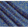 thumbnail image 3 of Soimoi Blue Cotton Voile Fabric Artistic Leaves Printed Craft Fabric by the Yard 42 Inch Wide, 3 of 7