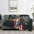 thumbnail image 2 of Yiaed North American Bald Eagle1 Print Blanket Throw Blanket Soft Cozy Flannel Blanket for Home Bed Sofa Couch Chair-40"x30", 2 of 6