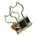 thumbnail image 3 of 15Pcs Binder Clips Paper Clamps Metal Boxed Long Tail Office File Storage Dovetail Clip Gold Cat Shaped Handle, 3 of 14