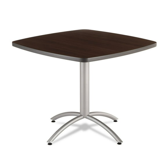 Iceberg CaféWorks Café Table, 36" Square, Walnut