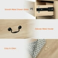 thumbnail image 5 of WAMPAT 3 Drawer Dresser for Bedroom，Modern Farmhouse Wood Dresser Storage Cabinet Chest of Drawer for WAMPAT Bedroom Living Room,Brown, 5 of 8