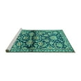thumbnail image 2 of Ahgly Company Machine Washable Indoor Rectangle Persian Turquoise Blue Traditional Area Rugs, 2' x 3', 2 of 4