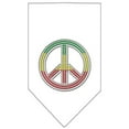 thumbnail image 2 of Pet and Dog Bandana Rhinestone, "Rasta Peace Sign", 2 of 10