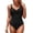 Black, variant on HUAXUN Womens Swimsuits One Piece Front Crisscross V Neck Ruched Bathing Suit Tummy Control Modest Swim Suits(Hot Pink,S)