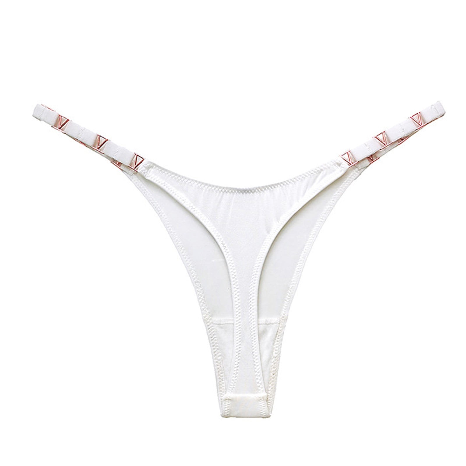 QWERTYU G String Thongs for Women Low Rise Panties Sexy No Show Underwear  Red M 