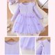 thumbnail image 4 of Vestido de cuello redondo y manga larga para niñas Vestido de cuello redondo y manga larga para niñas Falda de malla elegante Vestido de princesa elegante para niñas pequeñas Vestido de poliéster para, 4 of 6