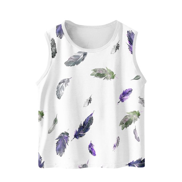 VEKDONE Tout-Petits Enfants Garçons et Mode Mignon Imprimé Doux Sans Manches Bas Camisole