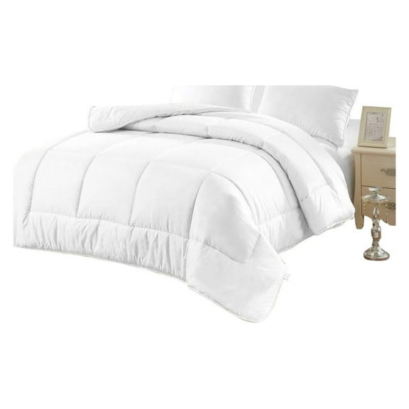 Queen Comforter Duvet Insert White All Season Alternative Goose Down Comforter Plush Fiberfill