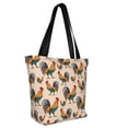 thumbnail image 2 of Fotbe Rooster Pattern Beach Tote,Shoulder Handbag,Spacious Tote Bag,Lightweight Travel Bag,Versatile Shopping Bag, 2 of 9