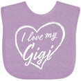 thumbnail image 3 of Inktastic I Love My Gigi in White Chalk Heart Boys or Girls Baby Bib, 3 of 4