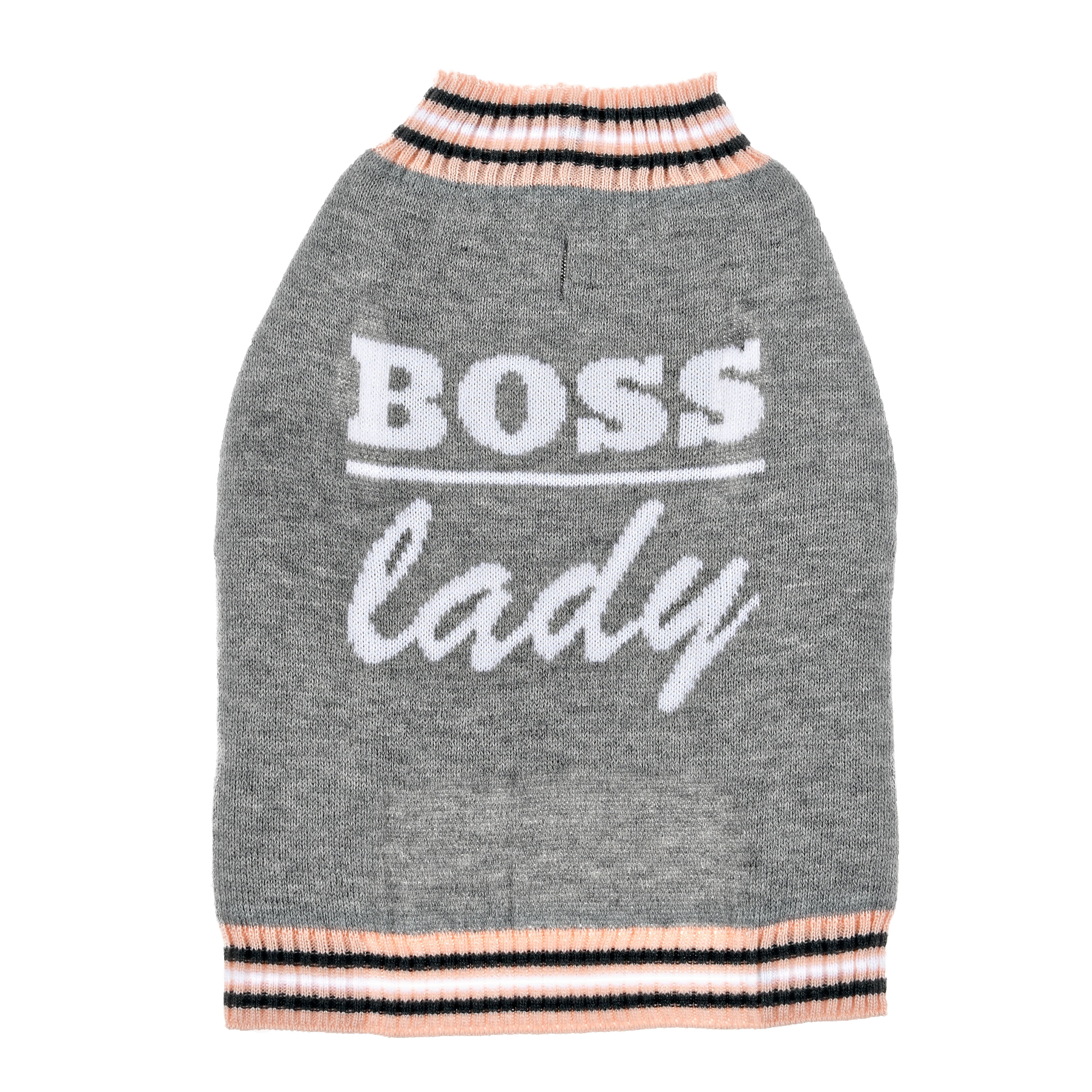 Vibrant Life Gray Boss Lady Dog Sweater 