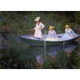 thumbnail image 2 of Monet, Claude 24x19 Gold Ornate Wood Framed with Double Matting Museum Art Print Titled - Barque A Giverny, 2 of 4