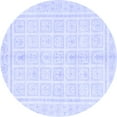 thumbnail image 1 of Ahgly Company Indoor Round Abstract Blue Modern Area Rugs, 6' Round, 1 of 4