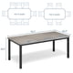 thumbnail image 3 of Yeshouse Mesa de comedor industrial, mesa de cocina larga con esquinas biseladas y patas de metal resistentes para comedor, cocina, sala de estar, fácil montaje, 3 of 7