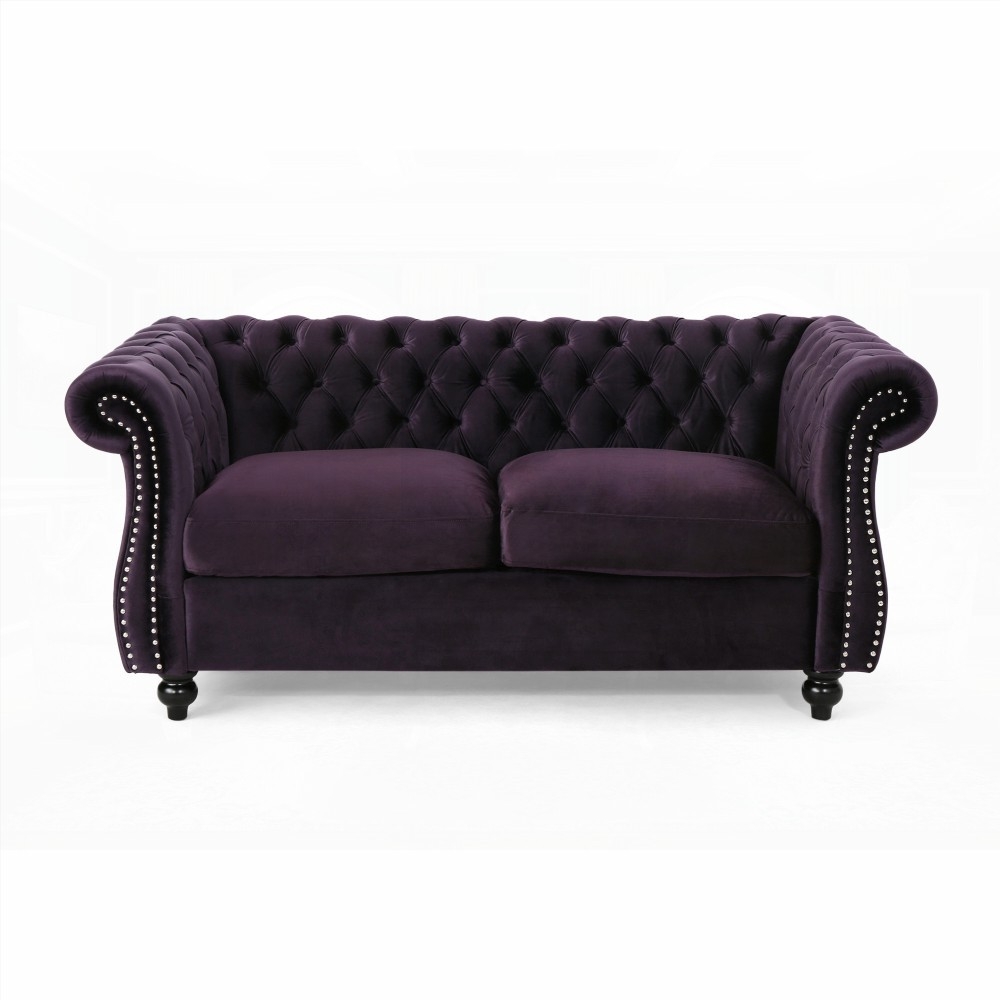 Plush Comfort Loveseat with Traditional Chesterfield Style|Deep Button Tufting