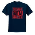 thumbnail image 2 of Straight Outta Minnesota MIN Fan | Fantasy Baseball Fans | Mens Sports Graphic T-Shirt, Navy, Small, 2 of 4