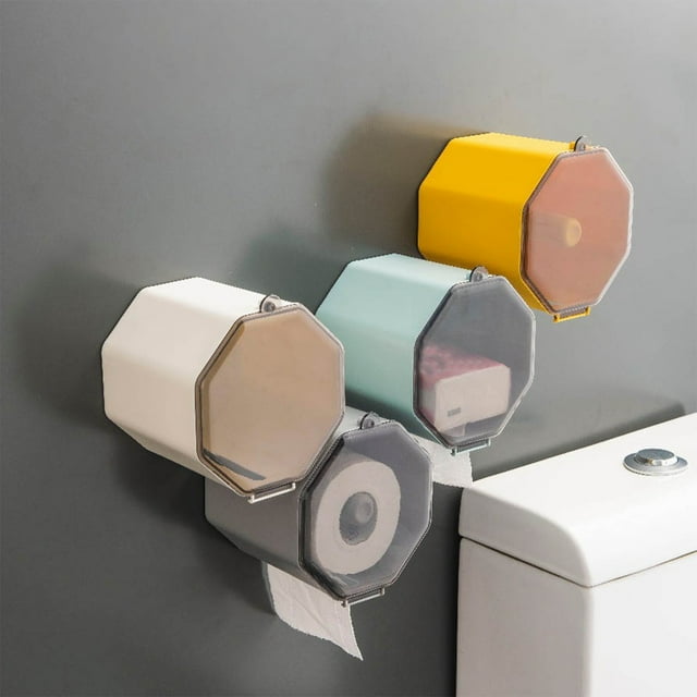 Fiudx Caja de Toallas de Papel de Pared, Diseño de Tapa Magnética, Fácil Instalación Sin Taladrar, Organizador de Baño Que Ahorra Espacio, Multiusos En Cocina, Oficina, Autocaravana, Tamaño 16 X 14 X