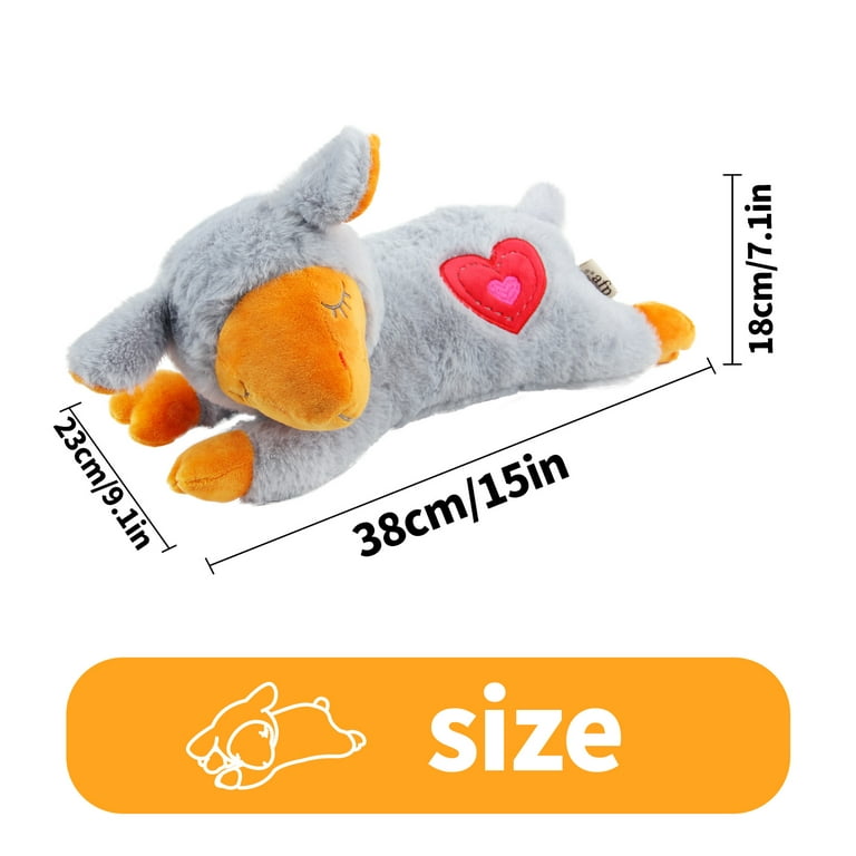 All For Paws Sleep Aid & Anxiety Relief Plush Toy with Heartbeat Sound for  Dog & Puppy, Gray Sheep 
