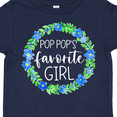 thumbnail image 4 of Inktastic Pop Pop's Favorite Girl Blue Flowers Wreath Girls Toddler T-Shirt, 4 of 5