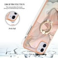 thumbnail image 4 of Compatible with iPhone 16 Case, Fantastic Marble Patterned Phone Case Anti-Scratch Slim Hybrid Hard Plastic Bumper+Soft Silicone TPU with Ring Kickstand Bumper Shockproof Cover,Gold, 4 of 6