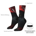 thumbnail image 4 of Vsdgher Mysterious Hooded Wolf Crew Socks for Men & Women, Breathable Casual Athletic Ankle Socks, 4 of 6
