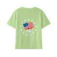 thumbnail image 2 of Gibobby Blusa y Camisetas para niños pequeños, camisetas con estampado gráfico 3D del 4 de julio, camisetas de manga corta a la moda para niños y niñas, camisetas informales （Verde， 3-4 Años), 2 of 4