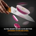 thumbnail image 6 of imarku Knife Set, Sharp Block Knife Set with Built-in Sharpener, Japanese Stainless Steel with Non-Slip Ergonomic Handle, Dishwasher Safe, Kitchen Gifts for Man Woman Burnt Orange, 6 of 11