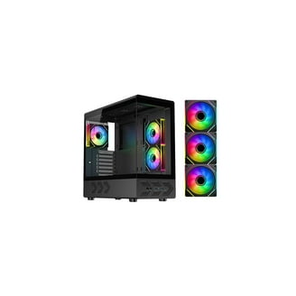 DIYPC IDX2-LCD-ARGB Black Dual USB3.0/ 1 x Type C Tempered Glass