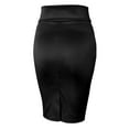 thumbnail image 2 of J. METHOD Women's Midi Skirt Stretch Knit Bodycon Slim Fit Office Elastic Waist Pencil Solid Skirts Made in USA NEWSK10 Black 3XL, 2 of 5