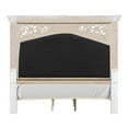 thumbnail image 4 of Furniture of America Byrne Wood Tufted Headboard Panel King Bed in White, 4 of 10
