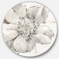 thumbnail image 1 of Designart 'Indigold Grey Peonies III' Geometric Metal Circle Wall Art, 1 of 3