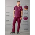thumbnail image 3 of Adar Addition Go-Basic Scrub Set For Men - Classic V-Neck Scrub Top & Cargo Scrub Pants - A9300 - Wine - XL, 3 of 7