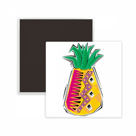 

Food Pineapple Mexicon Culture Element Illustration Square Ceracs Fridge Magnet Keepsake Memento