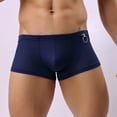 thumbnail image 4 of Gubotare Men'S Boxer Briefs Men Seamless Underwear Ice Silk See-Through Briefs Underwear Shorts Ultra-Thin Mini Bikini,BU1 L, 4 of 5