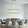 thumbnail image 5 of ALOADECOR L54 in 6-Light Modern Farmhouse Geometric Industrial Candlestick Cage Chandelier Adjustable Height Kitchen Island Chandelier in Matte Gold for Dining Table, 5 of 6