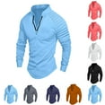 thumbnail image 3 of Xunlbb Mens Long Sleeve Tee Shirts, Men's Solid Color Zippered Long Sleeved Sports Shirt S-3XL Clearance Under $10, 3 of 3