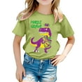 thumbnail image 1 of AJIWYH Polos, Chemise Décontractée Imprimée à Col Rond et Manches Courtes pour Filles, Vert Clair, 1 of 4