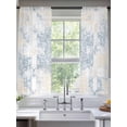 thumbnail image 2 of Vintage Yellow Blue Sheer Curtains 63 Inch Length 2 Panels Set, Abstract Art Floral Voile Window Treatment Rod Pocket Curtains Sheers Drapes for Bedroom/Living Room/Kitchen 52x"63"x2, 2 of 7