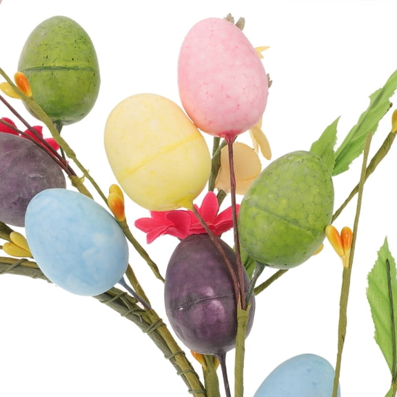 BESTYASH Easter Egg Wreath Decorative Iron Wire Gar for Door Wall