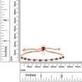 thumbnail image 3 of Gem Stone King 0.65 Ct Round Blue Diamond 18K Rose Gold Plated Silver Bracelet for Women, 3 of 3